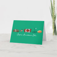 Joyeux Anniversaire Card, Französisch-Kanadisch, Q