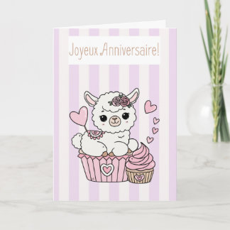  Joyeux Anniversaire Carte Llama Mignonne Fille Karte