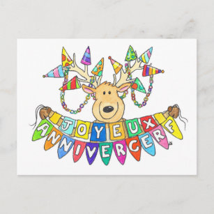 Joyeux Anniversaire Postkarten Zazzle De