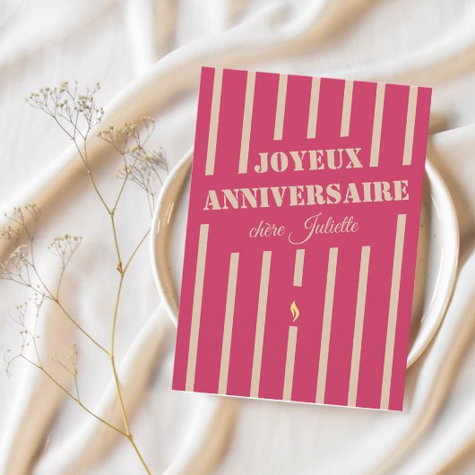 Joyeux anniversaire französische Geburtstagskarte