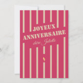 Joyeux anniversaire französische Geburtstagskarte (Vorderseite)