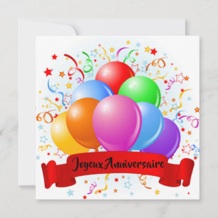 Joyeux Anniversaire French Birthday Karte