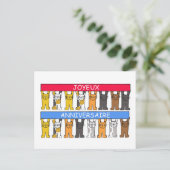 Joyeux Anniversaire French Happy Birthday Postkarte (Stehend Vorderseite)