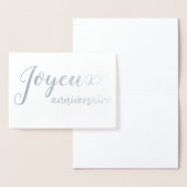 Joyeux Anniversaire French Happy Birthday Script Folienkarte (Anzeige)