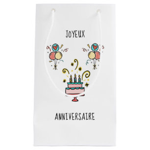 Joyeux Anniversaire   Happy Birthday Kleine Geschenktüte