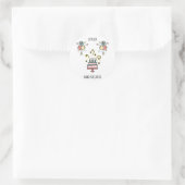 Joyeux Anniversaire | Happy Birthday Runder Aufkleber (Tasche)