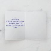 JOYEUX ANNIVERSAIRE KARTE (Innenseite)