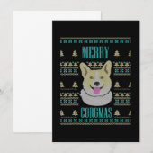 Joyeux Corgmas Ugly Christmas Corgi Dankeskarte (Vorne/Hinten)