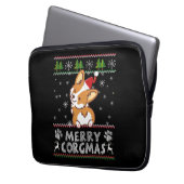Joyeux Corgmas Weihnachten Corgi Laptopschutzhülle (Vorderseite Links)