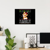 Joyeux Corgmas Weihnachten Corgi Poster (Heimbüro)