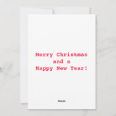 Joyeux Narwhal pun Merry Christmas Feiertagskarte (Rückseite)