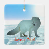 Joyeux Noё l - Arctic Fox Keramikornament (Rückseite)