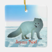 Joyeux Noё l - Arctic Fox Keramikornament (Vorderseite)