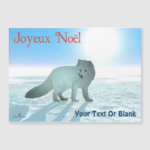 Joyeux Noё l - Arctic Fox Magnetkarte