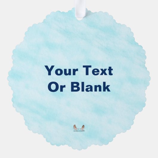 Joyeux Noё l - Blue Aurora Ornament Karte (Rückseite)