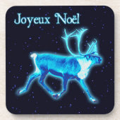 Joyeux Noё l - Blue Caribbean (Reindeer) Getränkeuntersetzer (Vorderseite)