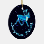 Joyeux Noё l - Blue Caribbean (Reindeer) Keramik Ornament (Rechts)
