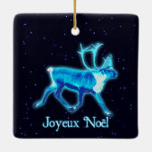 Joyeux Noё l - Blue Caribbean (Reindeer) Keramikornament (Rückseite)