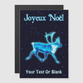Joyeux Noё l - Blue Caribbean (Reindeer) Magnetkarte (Vorne/Hinten)