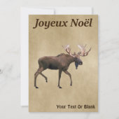 Joyeux Noё l - Bull Moose on Old Paper (Vorderseite)