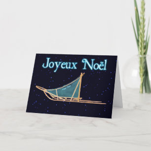 Joyeux Noё l - Dog Sled Feiertagskarte