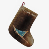 Joyeux Noё l - Dog Sled Großer Weihnachtsstrumpf (Vorderansicht (hängend))