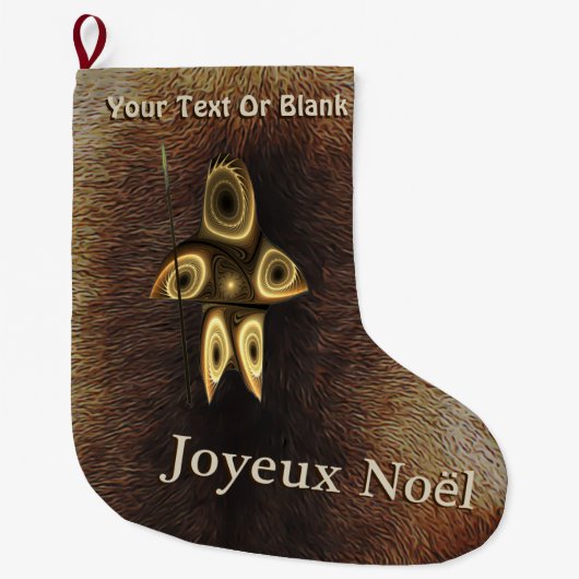 Joyeux Noё l - Fraktal Inuit Hunter Großer Weihnachtsstrumpf (Vorderseite)