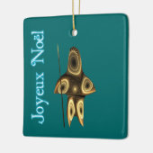 Joyeux Noё l - Fraktal Inuit Hunter Keramikornament (Links)