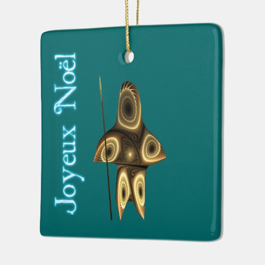 Joyeux Noё l - Fraktal Inuit Hunter Keramikornament (Links)