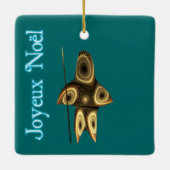 Joyeux Noё l - Fraktal Inuit Hunter Keramikornament (Rückseite)