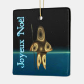 Joyeux Noё l - Fraktal Inuit Hunter Keramikornament (Links)