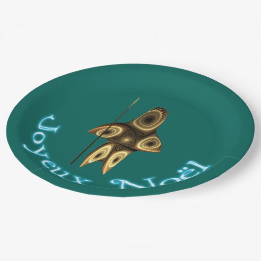 Joyeux Noё l - Fraktal Inuit Hunter Pappteller (Schrägansicht)