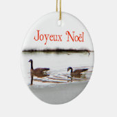 Joyeux Noё l - Honkers - Kanada - Geese Keramikornament (Rechts)