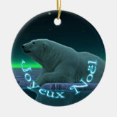 Joyeux Noё l - Ice Edge Polar Bear Keramik Ornament (Vorne)