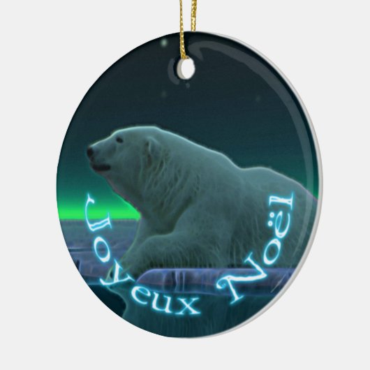 Joyeux Noё l - Ice Edge Polar Bear Keramik Ornament (Links)