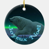 Joyeux Noё l - Ice Edge Polar Bear Keramik Ornament (Hinten)