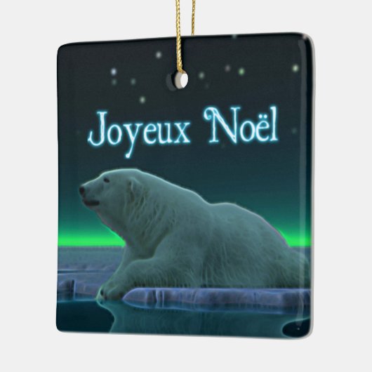Joyeux Noё l - Ice Edge Polar Bear Keramikornament (Links)