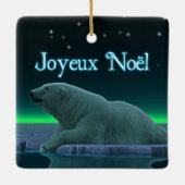 Joyeux Noё l - Ice Edge Polar Bear Keramikornament (Rückseite)
