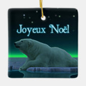 Joyeux Noё l - Ice Edge Polar Bear Keramikornament (Vorderseite)