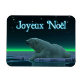 Joyeux Noё l - Ice Edge Polar Bear Magnet (Horizontal)
