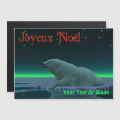 Joyeux Noё l - Ice Edge Polar Bear Magnetkarte (Vorne/Hinten)