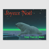 Joyeux Noё l - Ice Edge Polar Bear Magnetkarte (Vorderseite)