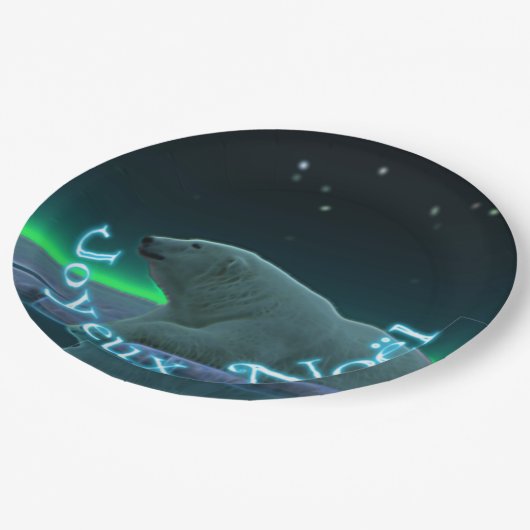 Joyeux Noё l - Ice Edge Polar Bear Pappteller (Schrägansicht)