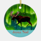 Joyeux Noё l - Northern Lights Moose Keramikornament (Vorne)