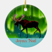 Joyeux Noё l - Northern Lights Moose Keramikornament (Hinten)