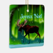 Joyeux Noё l - Northern Lights Moose Keramikornament (Rechts)