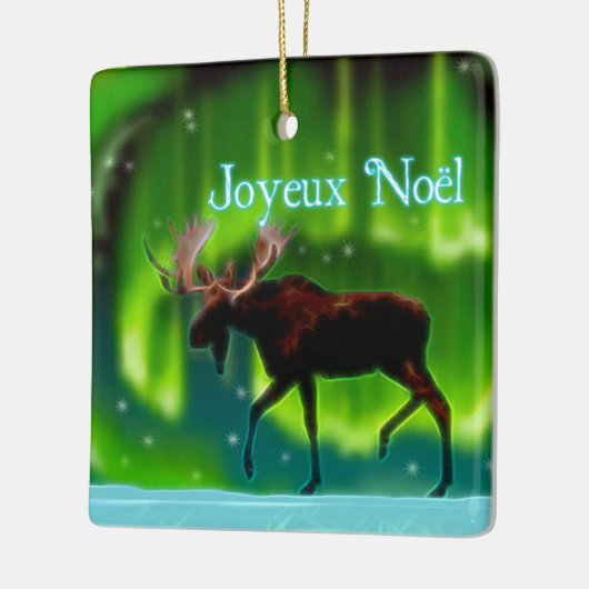 Joyeux Noё l - Northern Lights Moose Keramikornament (Links)