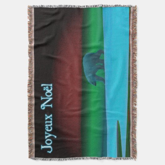 Joyeux Noё l - Polar Lights Polar Bear Decke (Vorderseite Vertikal)