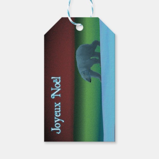 Joyeux Noё l - Polar Lights Polar Bear Geschenkanhänger (Vorderseite)