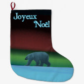 Joyeux Noё l - Polar Lights Polar Bear Großer Weihnachtsstrumpf (Vorderseite)